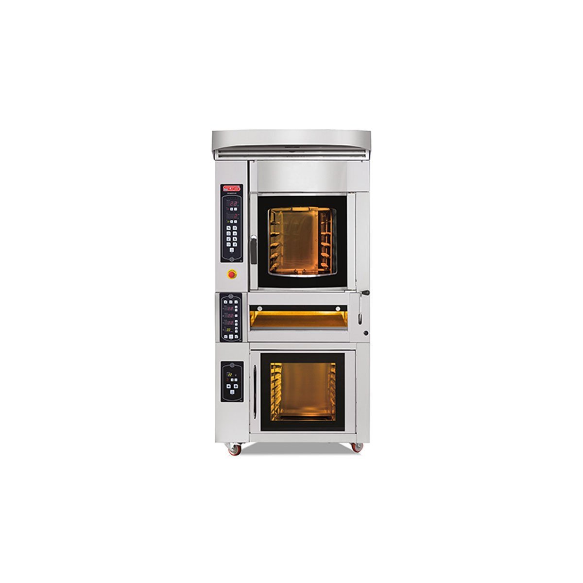 SGS PM-D-K 5+4 5 Tepsili 40×60 Patisserie Fırın Mayalandırma Kabinli Elektrikli 4 Pizza Ø30