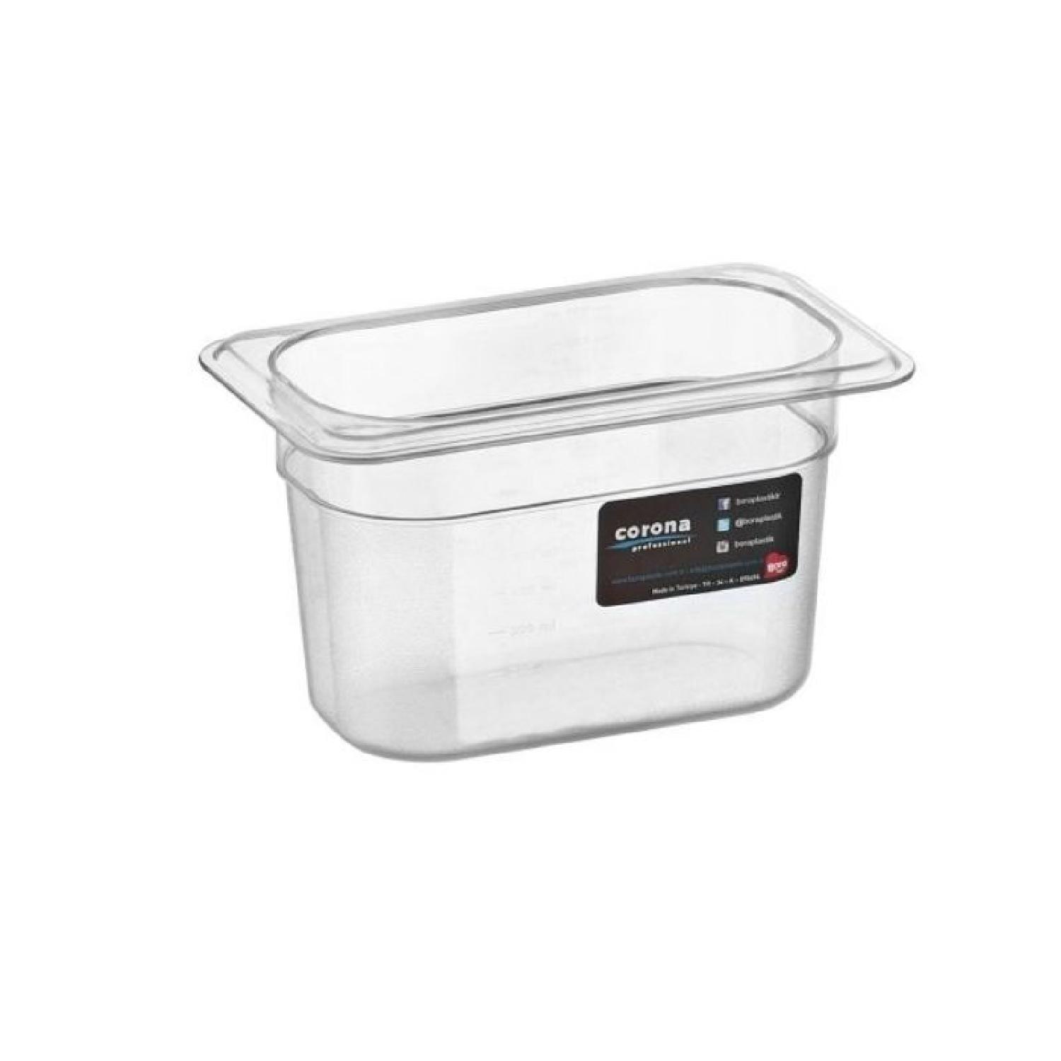 Gastronom Polikarbon Küvet, GN 1/9-100, 0.9 L