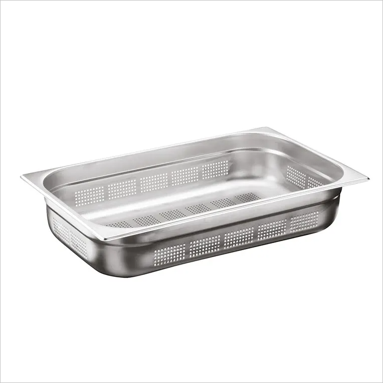 Öztiryakiler Delikli Gastronorm Küvet, Standart, GNP 1/1-100, 53×32.5×10 cm