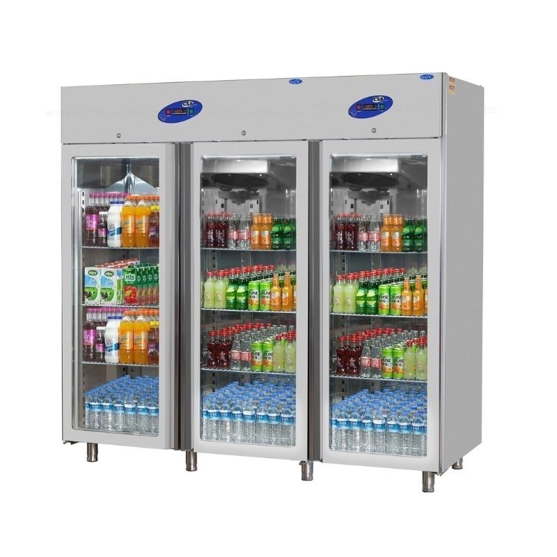 CSA CS.DBNLK.2100 KMB.C.2N1L Dik Tip Kombine Buzdolabı 3 Kapılı Camlı 2100 L